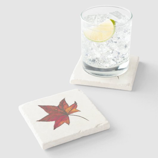 Autumn Leaf Ceramic Onderzetter 3 (Zijkant)