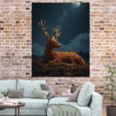 Autumn Leaf Deer Sleeping Under Stars Poster 