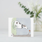 Autumn Leaf Dog briefkaart (Staand voorkant)