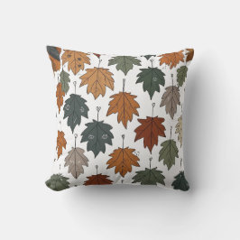 Autumn Leaf Doodle Throw Pillow Kussen