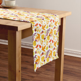 Autumn Leaf en Acorn Collage Pattern Medium Tafelloper