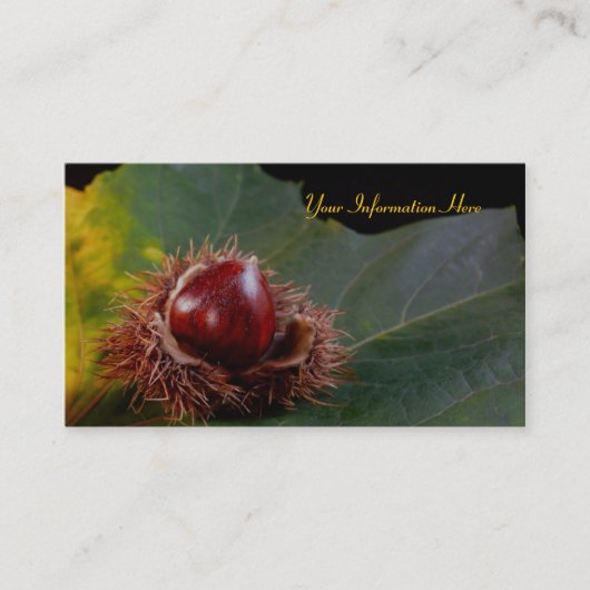 Autumn Leaf en Nut Visitekaartje (Voorkant)