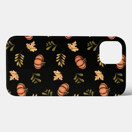 Autumn Leaf en Pumpkin Phone Case (Achterkant (horizontaal))