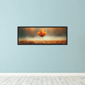 Autumn Leaf Falling Canvas Afdruk (Insitu (Houten vloer))