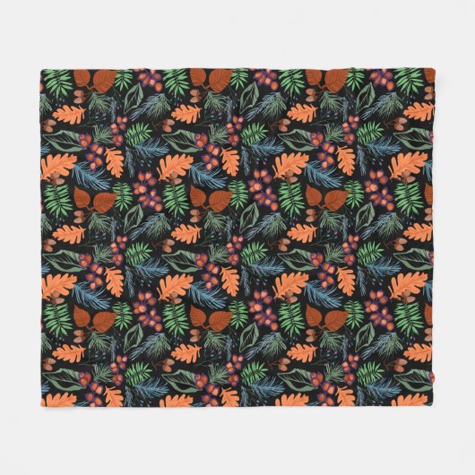 Autumn leaf fleece deken (Voorkant (Horizontaal))