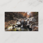 Autumn Leaf Foliage and Waterfall Visitekaartje (Achterkant)