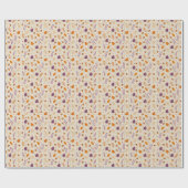 Autumn Leaf Gift Wrap in Soft Lavender and Rust Cadeaupapier (Vlak)