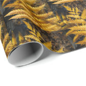 Autumn Leaf Golden Yellow Fern Foto Cadeaupapier (Rol Hoek)