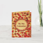 Autumn Leaf Hearts - Valentijn Card Kaart (Voorkant)