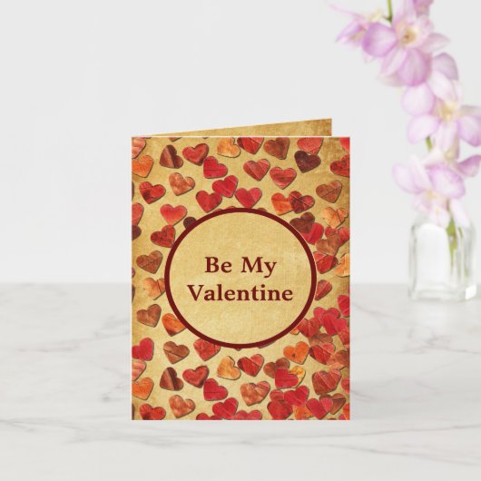 Autumn Leaf Hearts - Valentijn Card Kaart (Orchidee)