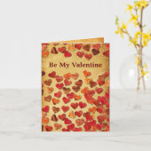 Autumn Leaf Hearts - Valentijn Kaart (Gele Bloem)