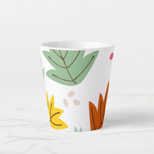 Autumn Leaf Herfst Fun Latte Mok (Voorkant)