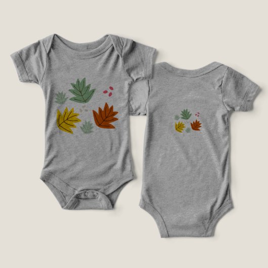 Autumn Leaf Herfst Leuk pak voor baby (Ontwerp Voorkant & Achterkant)