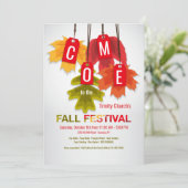 Autumn Leaf Labels Kaart (Staand voorkant)