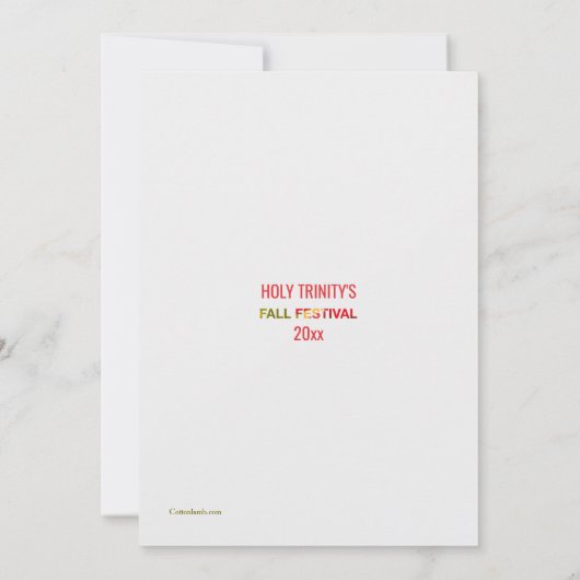 Autumn Leaf Labels Kaart (Achterkant)