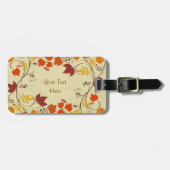 Autumn Leaf-lijnen met  tekst Bagagelabel (Voorkant horizontaal)