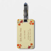 Autumn Leaf-lijnen met tekst Bagagelabel (Achterkant verticaal)