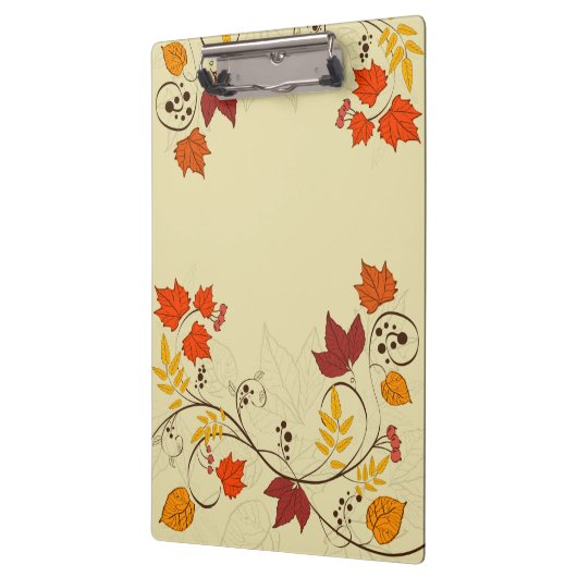 Autumn Leaf-lijnen met  tekst Klembord (Links)