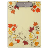 Autumn Leaf-lijnen met  tekst Klembord (Voorkant)