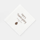Autumn Leaf Modern Family Simple Thanksgiving Servet (Hoek)