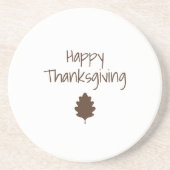 Autumn Leaf Modern Family Simple Thanksgiving Zandsteen Onderzetter (Voorkant)