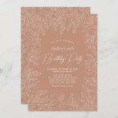 Autumn Leaf | Moderne geboorte van volwassen Herfs Kaart (Voorkant / Achterkant)