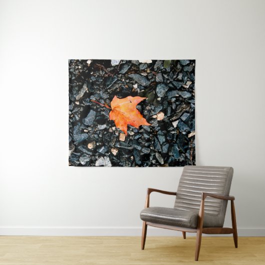 Autumn Leaf op Black Rocks Wandkleed (In Situ (horizontaal))