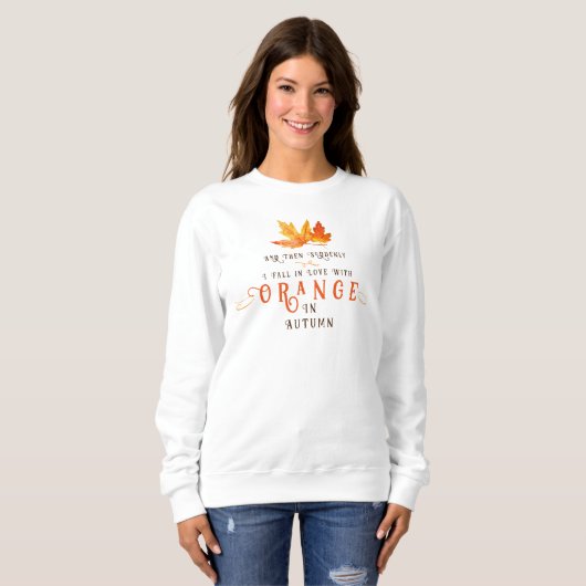 Autumn Leaf Oranje sweatshirt (Voorkant volledig)