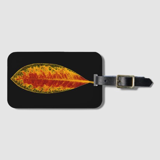 Autumn Leaf Pattern Bagagelabel (Voorkant (horizontaal))