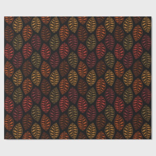 Autumn Leaf Pattern Cadeaupapier (Vlak)