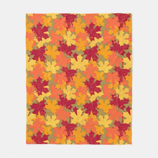 Autumn Leaf Pattern Fleece Deken (Voorkant)