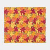 Autumn Leaf Pattern Fleece Deken (Voorkant (Horizontaal))