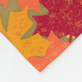 Autumn Leaf Pattern Fleece Deken (Hoek)