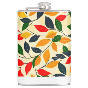 Autumn Leaf Pattern Heupfles