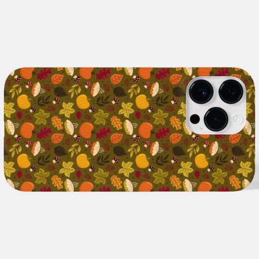 Autumn Leaf Pattern iPhone Case (Achterkant (horizontaal))