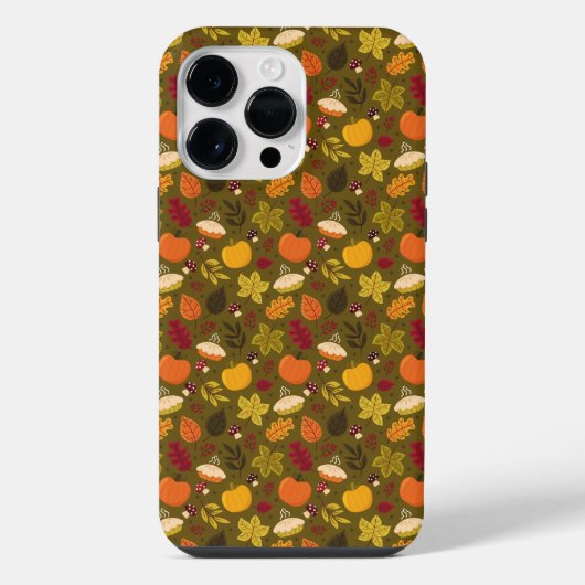 Autumn Leaf Pattern iPhone Case Hoesje (Achterkant)