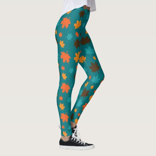 Autumn Leaf Pattern Leggings (Rechts)