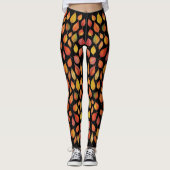 Autumn Leaf Pattern Leggings – Fall Foliage Design (Voorkant)