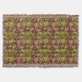 Autumn Leaf Pattern Modern Throw Blanket Deken (Voorkant)