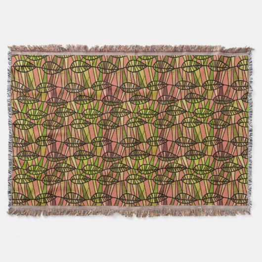 Autumn Leaf Pattern Modern Throw Blanket Deken (Voorkant)