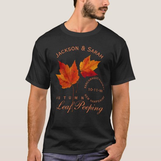 Autumn Leaf Peeping Personalized T-shirt (Voorkant)