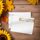 Autumn Leaf Pumpkin Sunflower Return-label