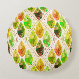 Autumn Leaf Round Pillow Rond Kussen
