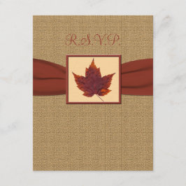 Autumn Leaf RSVP-kaart RSVP Kaartje