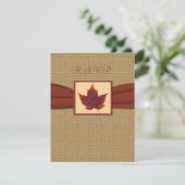 Autumn Leaf RSVP-kaart RSVP Kaartje (Staand voorkant)