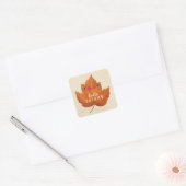 Autumn Leaf Schattigee Halloween Thanksgiving Herf Vierkante Sticker (Envelop)