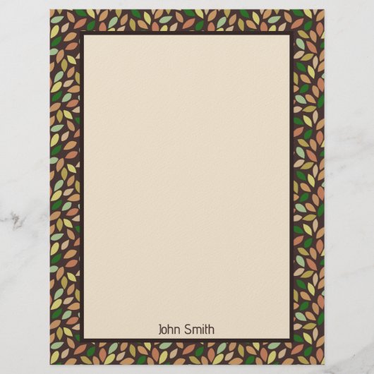 Autumn Leaf Shapes Stationery Paper Briefhoofd (Voorkant)