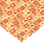 Autumn Leaf Squares Brown Oranje Yellow Tafelkleed (Gekanteld)
