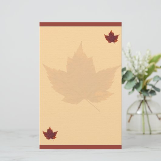 Autumn Leaf Stationery Briefpapier (Staand voorkant)