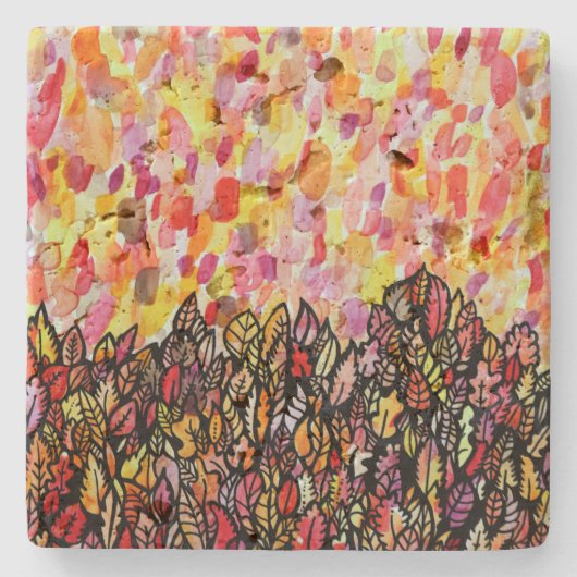 Autumn Leaf Stenen Onderzetter (Voorkant)